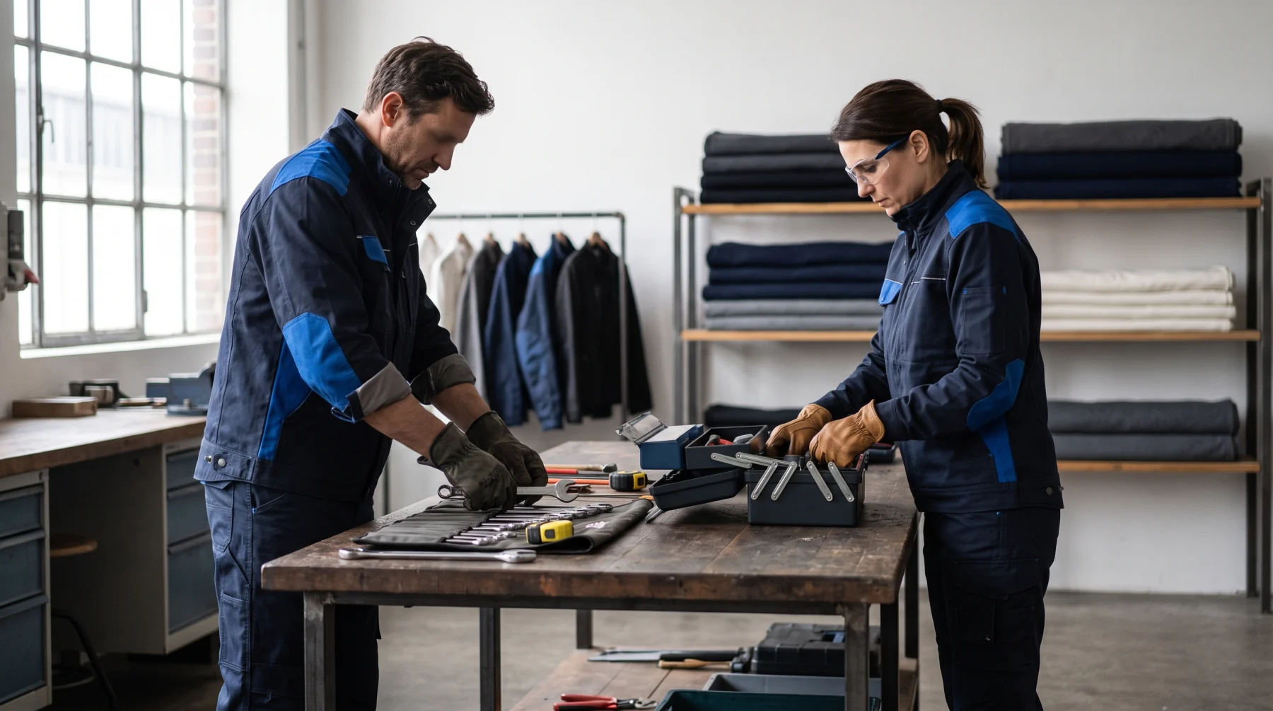KI-Entwurf: Arbeitsbekleidung für Industrie, Handwerk und Gewerbe.